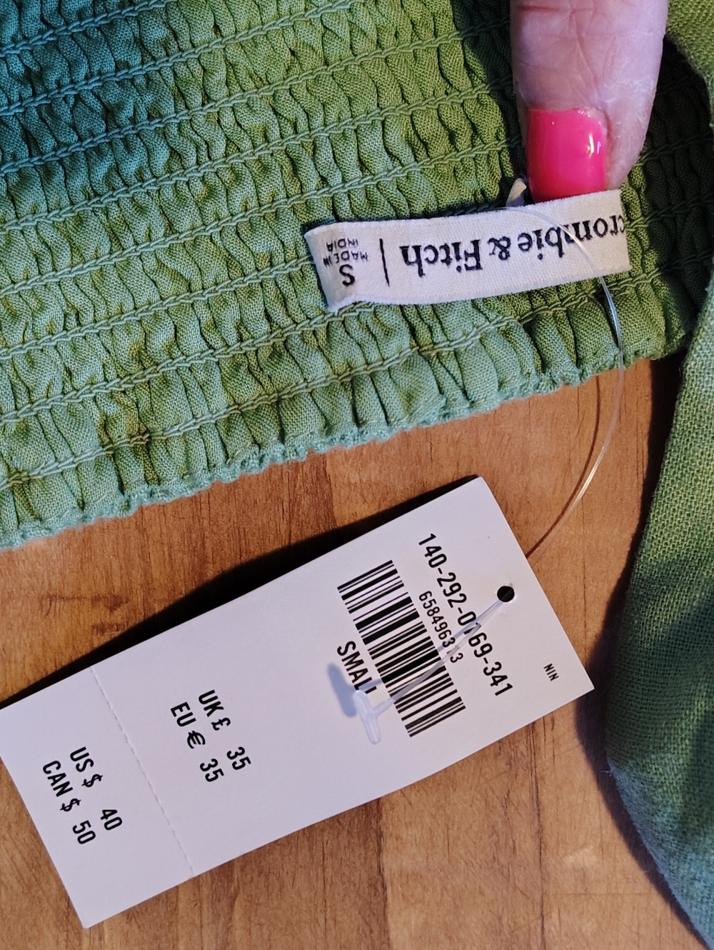 Abercrombie & Fitch Light Green Linen Blend Tank Size Small - Picture 3 of 4